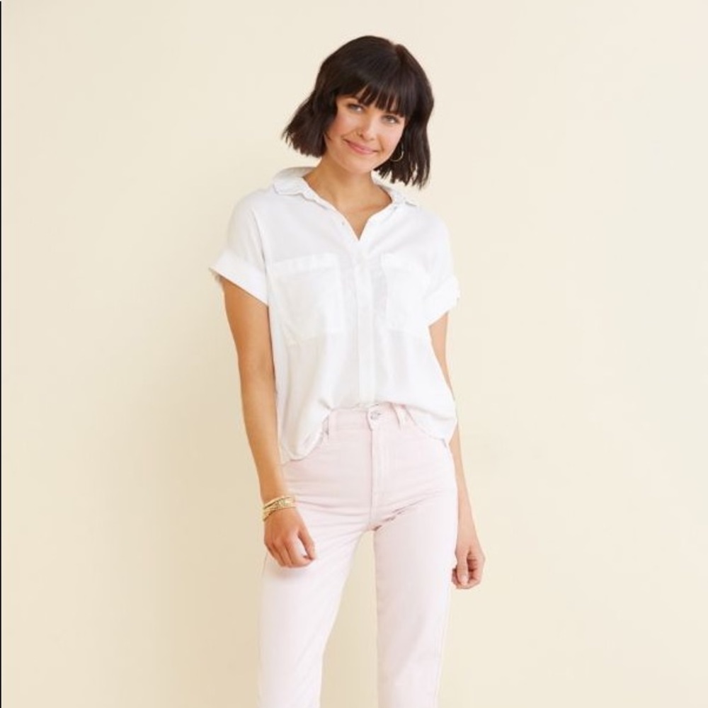 Anthropologie White Button Down Shirt